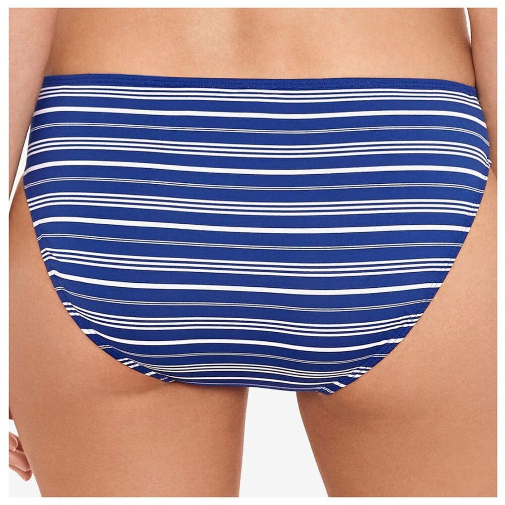 Lauren Ralph Lauren Women's Striped Blue and White Bikini Bottom, Size 14 - Picture 5 of 9